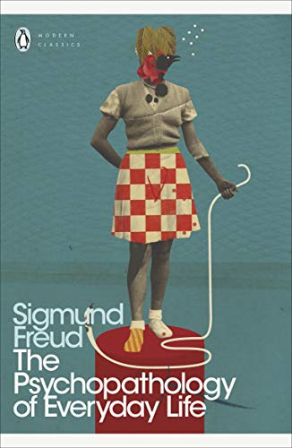 Book cover featuring a surreal collage of a figure standing on a red pedestal.