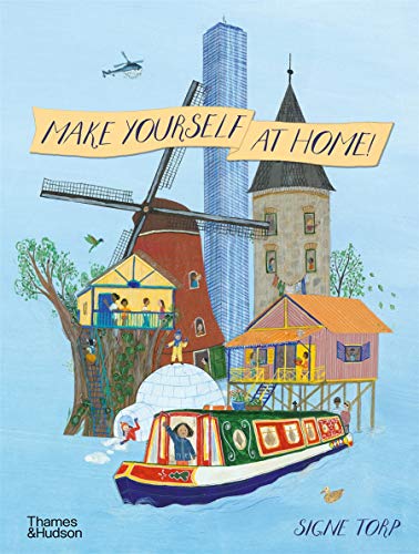 Book cover with colorful illustrations of diverse homes and buildings.