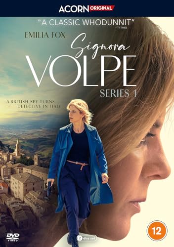 DVD cover for “Signora Volpe” featuring Emilia Fox and an Italian town.