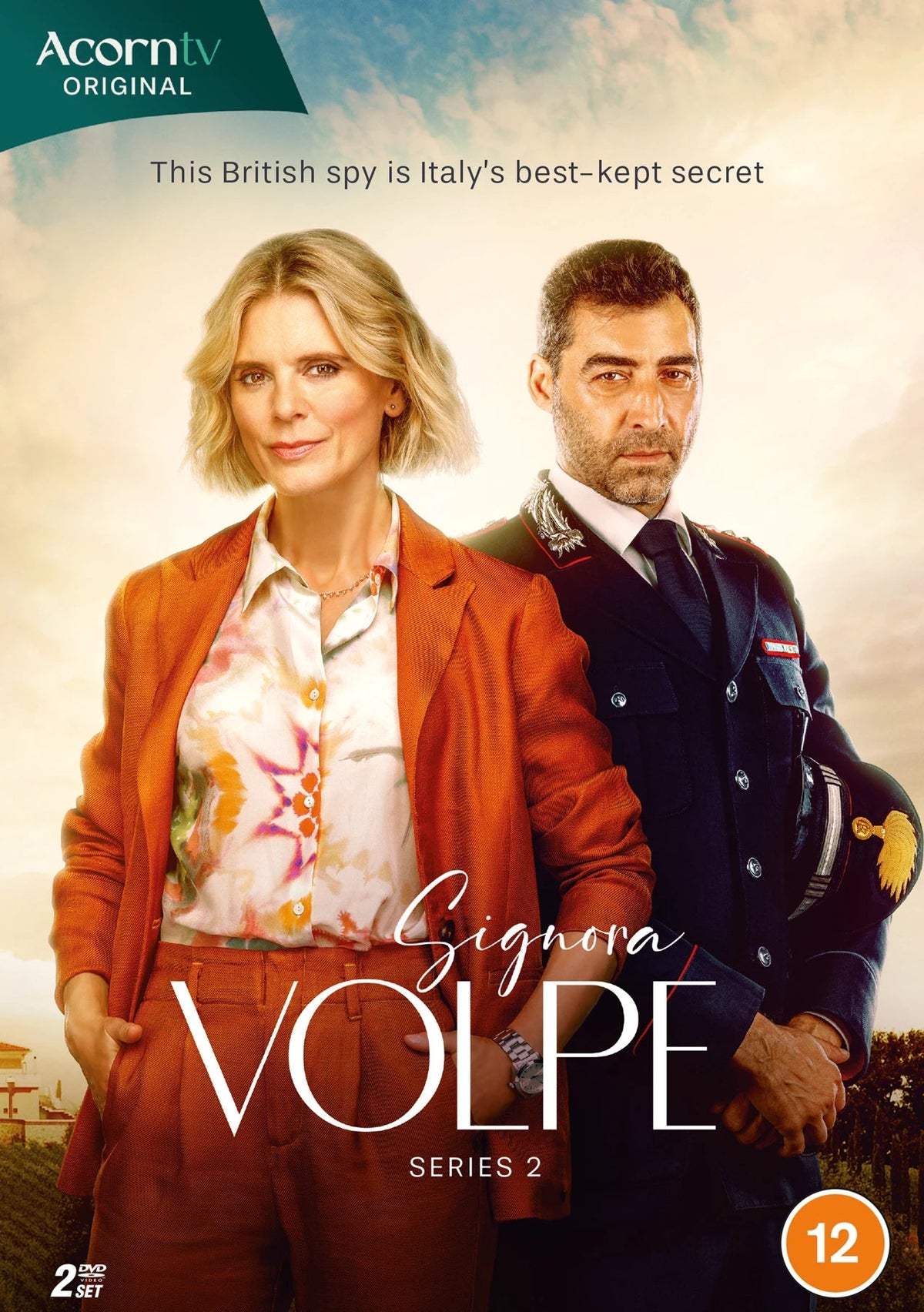 DVD cover for "Signora Volpe: Series 2" featuring two serious individuals.