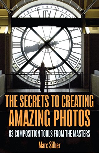 Book cover with a large clock and silhouetted figure, titled “The Secrets to Amazing Photos.”