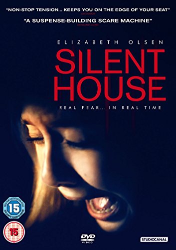 DVD cover for Silent House featuring a close-up of a woman screaming in darkness.