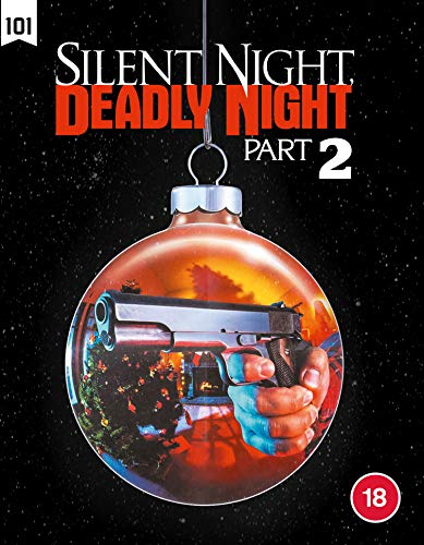 Blu-ray cover art showing a Christmas ornament reflecting a hand holding a handgun.