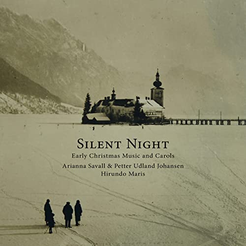 CD cover: Snowy village scene with church, text “Silent Night” and artist names.