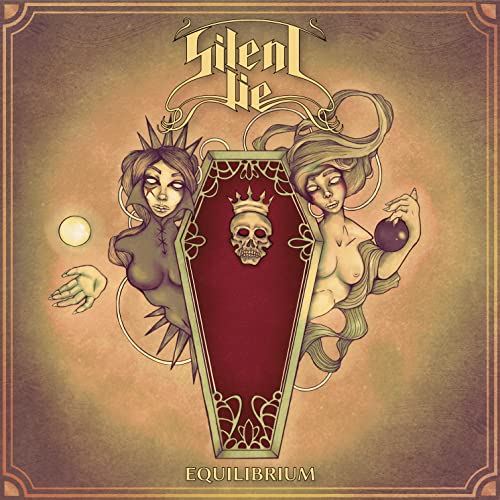 CD cover art: ornate frame, figures, coffin, skull, and text "Silentlie - Equilibrium".