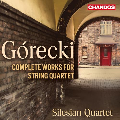 CD cover for Górecki’s string quartet works, featuring an arched doorway.