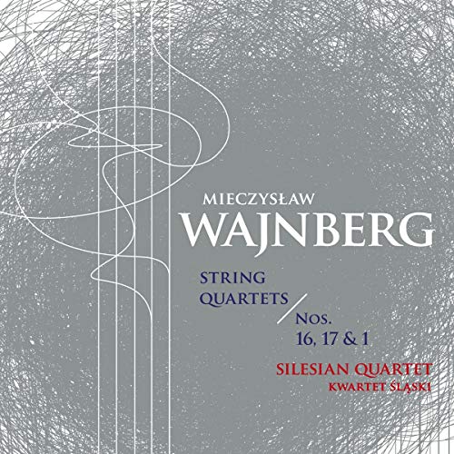 CD cover for Weinberg string quartets by Silesian Quartet, abstract design.
