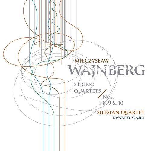CD cover for Weinberg string quartets by Silesian Quartet, abstract design.