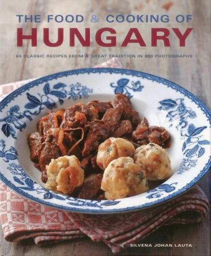 Book cover featuring a blue and white bowl of Hungarian goulash with dumplings.