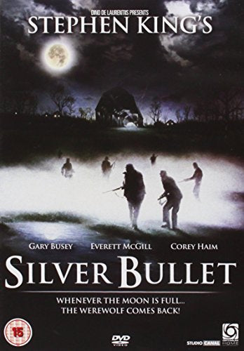 Silver Bullet DVD cover: group with guns facing a shadowy, foggy landscape.