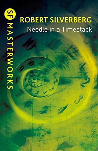 Book cover with swirling clocks and the title “Needle in a Timestack.”