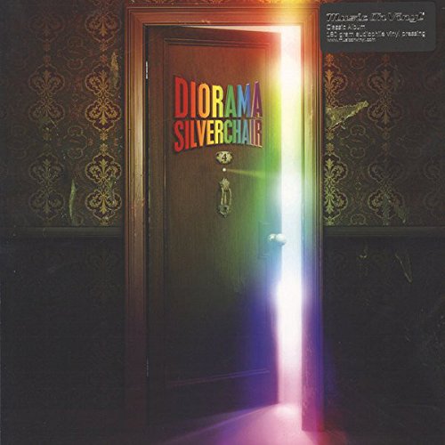 "Album cover with a wooden door and rainbow light, 'Diorama Silverchair' text."