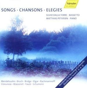 CD cover for Silvio Dalla Torre’s “Songs, Chansons, Elegies” with a misty landscape.