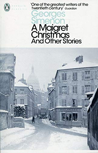 Penguin Classics book cover: “A Maigret Christmas” with a snowy street scene.