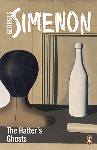 Book cover with a hat form, bottle, and abstract geometric shapes.