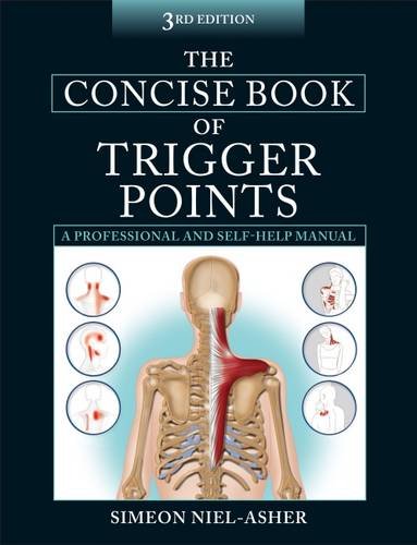 Book cover: "The Concise Book of Trigger Points" with anatomical illustrations.