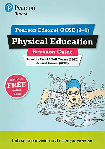 Edexcel GCSE Physical Education revision guide with swimmer illustration.