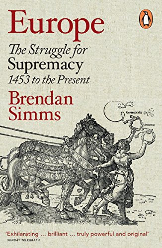 Book cover: "Europe," historical illustration of a struggle with horses.