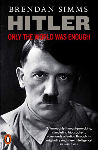 Book cover featuring a black and white portrait of Adolf Hitler.