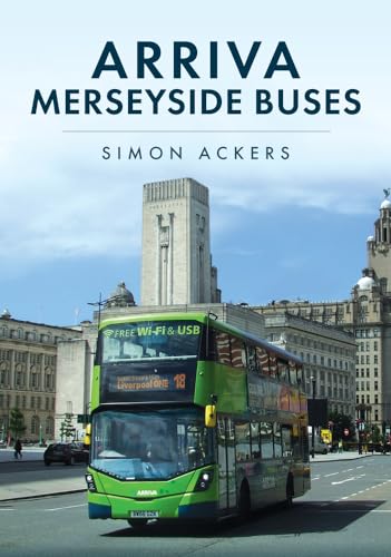 Book cover featuring a green Arriva bus in front of Liverpool landmarks.