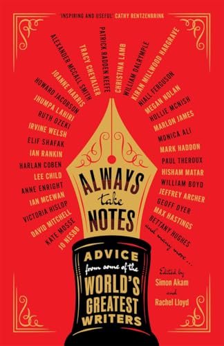 Red book cover featuring a gold fountain pen and list of authors.