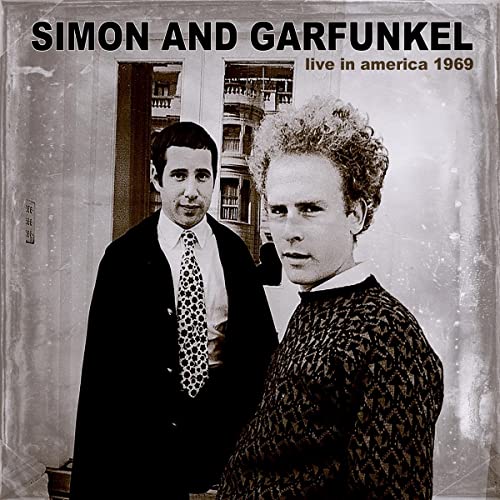 Simon & Garfunkel album cover, black and white portrait of the duo.