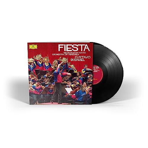 Vinyl record and album cover for “Fiesta” by Simón Bolívar Youth Orchestra.