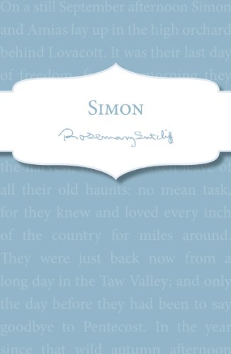 Book cover for "Simon" by Rosemary Sutcliff, with blue background and text.