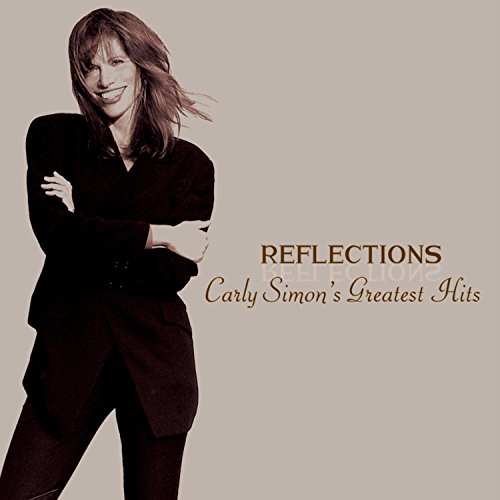 Carly Simon’s “Reflections” CD cover, sepia-toned portrait of the artist.