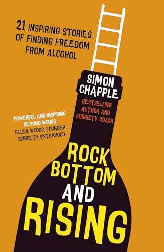 Book cover: "Rock Bottom and Rising" with a bottle and ladder image.