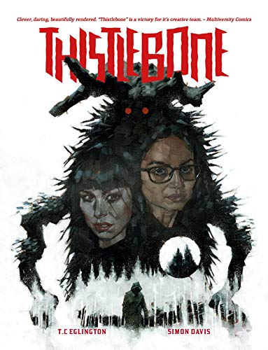 Book cover featuring two women with dark, swirling figures surrounding them.