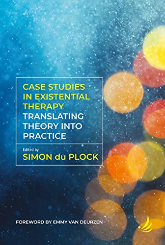 Book cover: "Case Studies in Existential Therapy" with blurred bokeh lights.