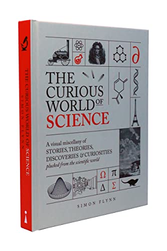 Book cover: "The Curious World of Science" with scientific illustrations.