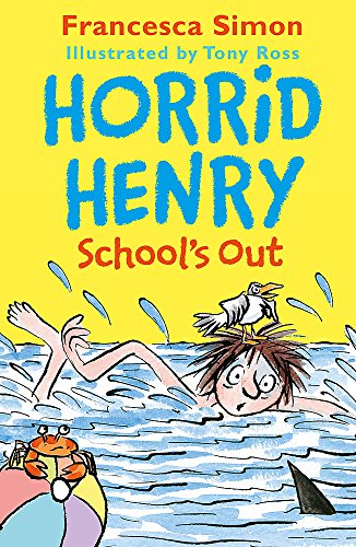 Book cover showing Henry swimming in water with a seagull on his head.