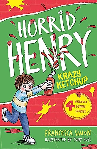 Book cover: Horrid Henry with ketchup, title "Krazy Ketchup: Book 23".