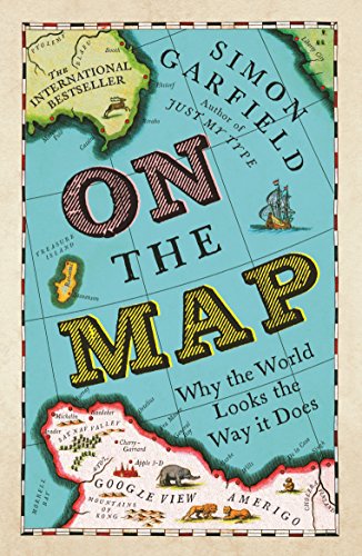 Book cover with illustrated map, large title “ON THE MAP”, and author Simon Garfield.