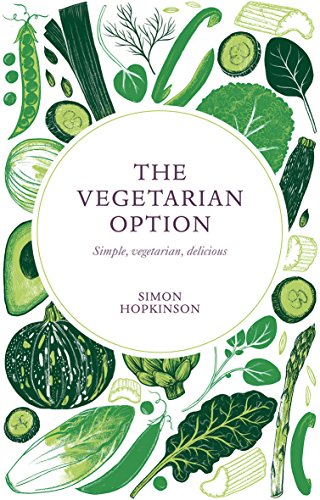 Book cover with illustrations of green vegetables and the title “The Vegetarian Option.”
