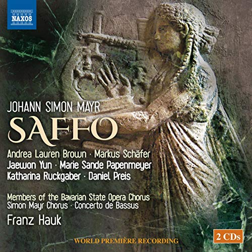 CD cover featuring a stone relief of a woman playing a lyre.