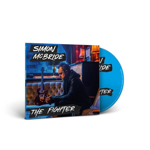 CD cover for "The Fighter" by Simon McBride, featuring a guitarist.