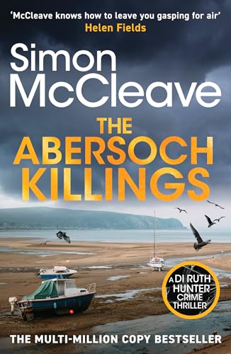 Book cover with stormy sky, boats on a beach, and large title text.