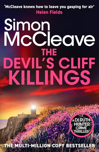 Book cover: “The Devil’s Cliff Killings” with a coastal landscape.