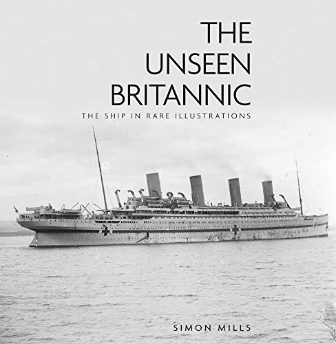 Black and white photo of the hospital ship Britannic at sea.