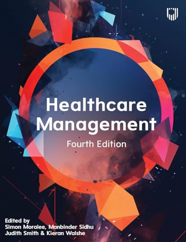 Book cover for "Healthcare Management, Fourth Edition" with abstract design.