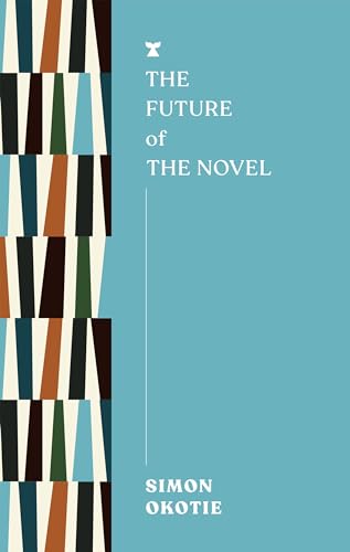 Book cover with a blue background, geometric pattern on the left, and white text.