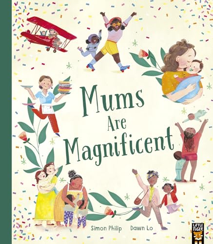 Book cover depicting diverse mothers and children in illustrated scenes.
