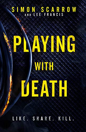Book cover for "Playing With Death" with bold yellow text and dark background.
