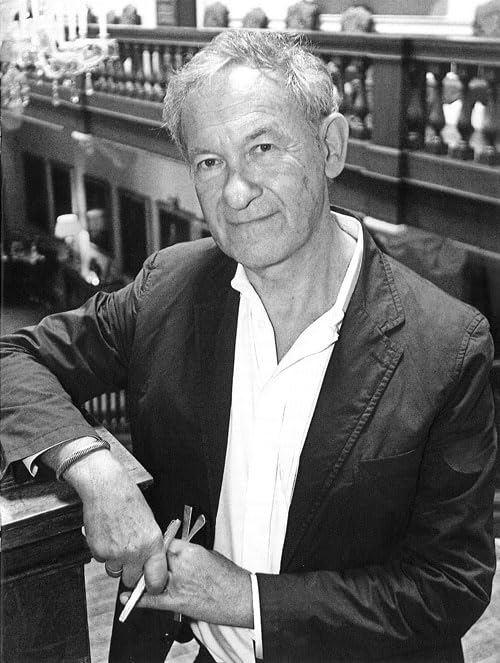 Black and white portrait of historian Simon Schama, author of "Embarrassment of Riches.