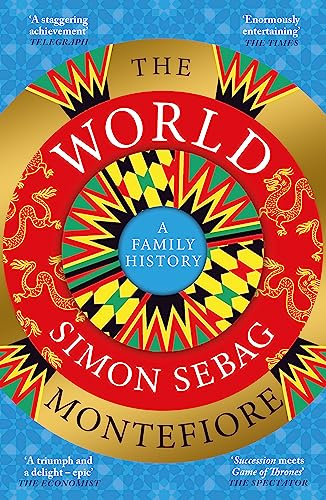 Book cover: circular design with “THE WORLD” in red and gold lettering.