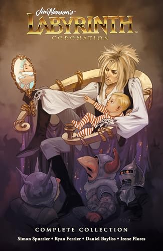 Labyrinth Coronation comic cover featuring Jareth and a baby, with goblins.