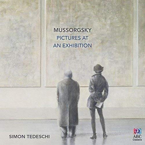 CD cover: two figures view paintings in a gallery setting.